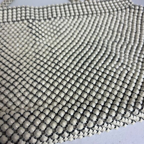 Vintage Antique Whiting & Davis Co. Alumesh Bags Ivory Metal Mesh Handbag Purse - Picture 3 of 12